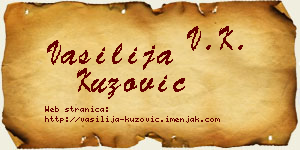 Vasilija Kuzović vizit kartica